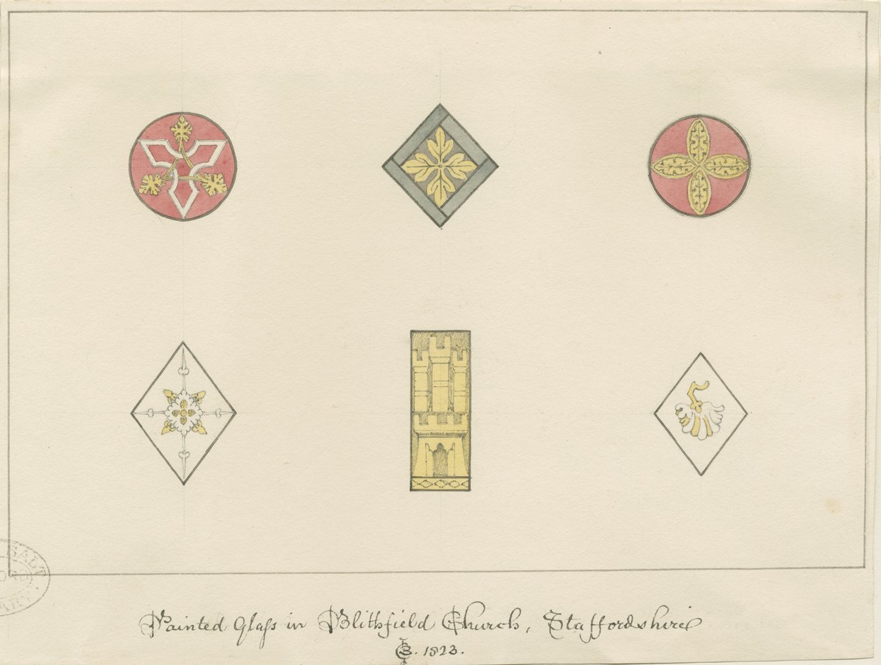 Blithfield Kirche - bemaltes Glas von John Buckler