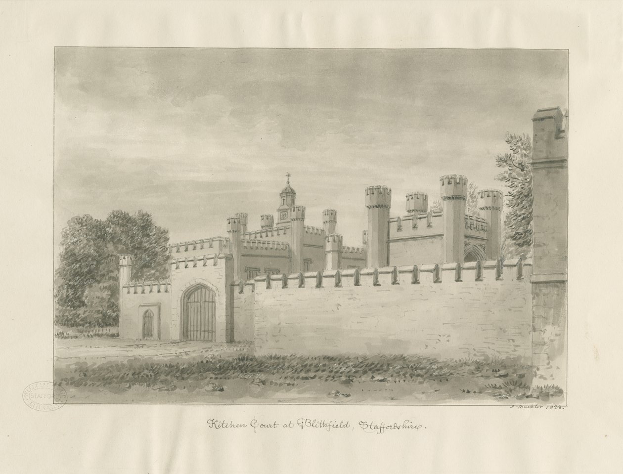 Blithfield Hall - Küchengericht von John Buckler