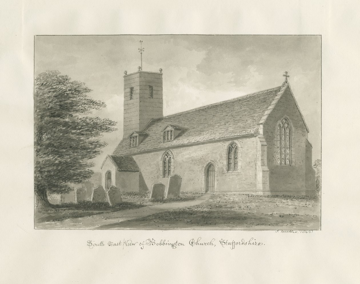 Bobbington Kirche von John Buckler
