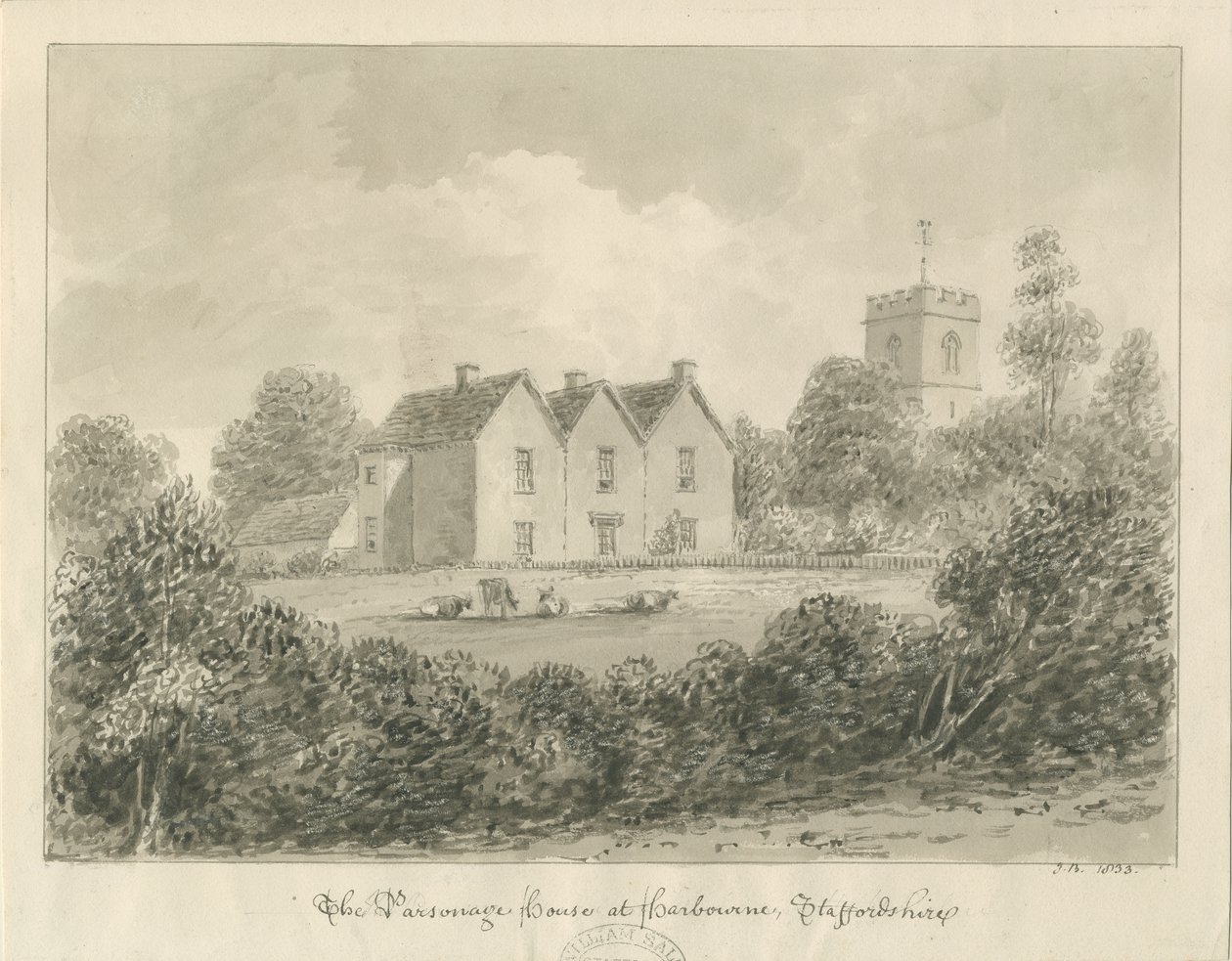 Harborne - Pfarrhaus von John Buckler