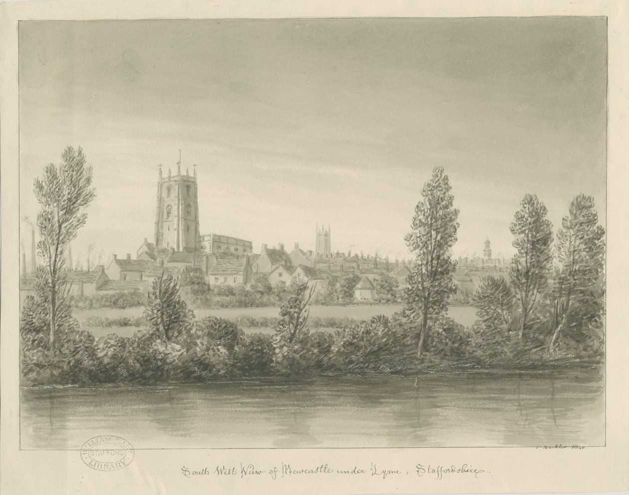 Newcastle-under-Lyme Stadt von John Buckler