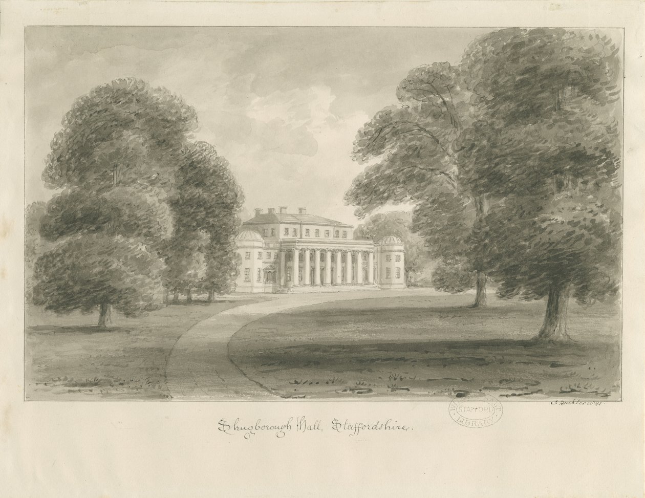 Shugborough Hall von John Buckler