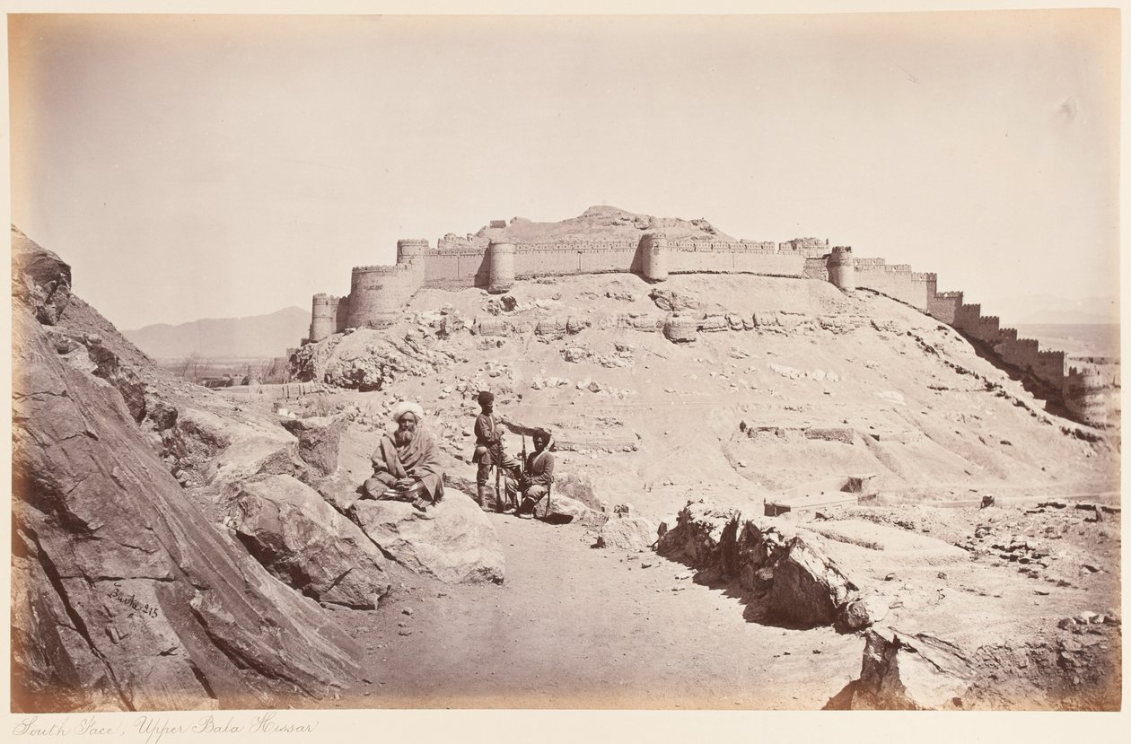 Südseite, Oberer Bala Hissar, Kabul, 1879 von John Burke