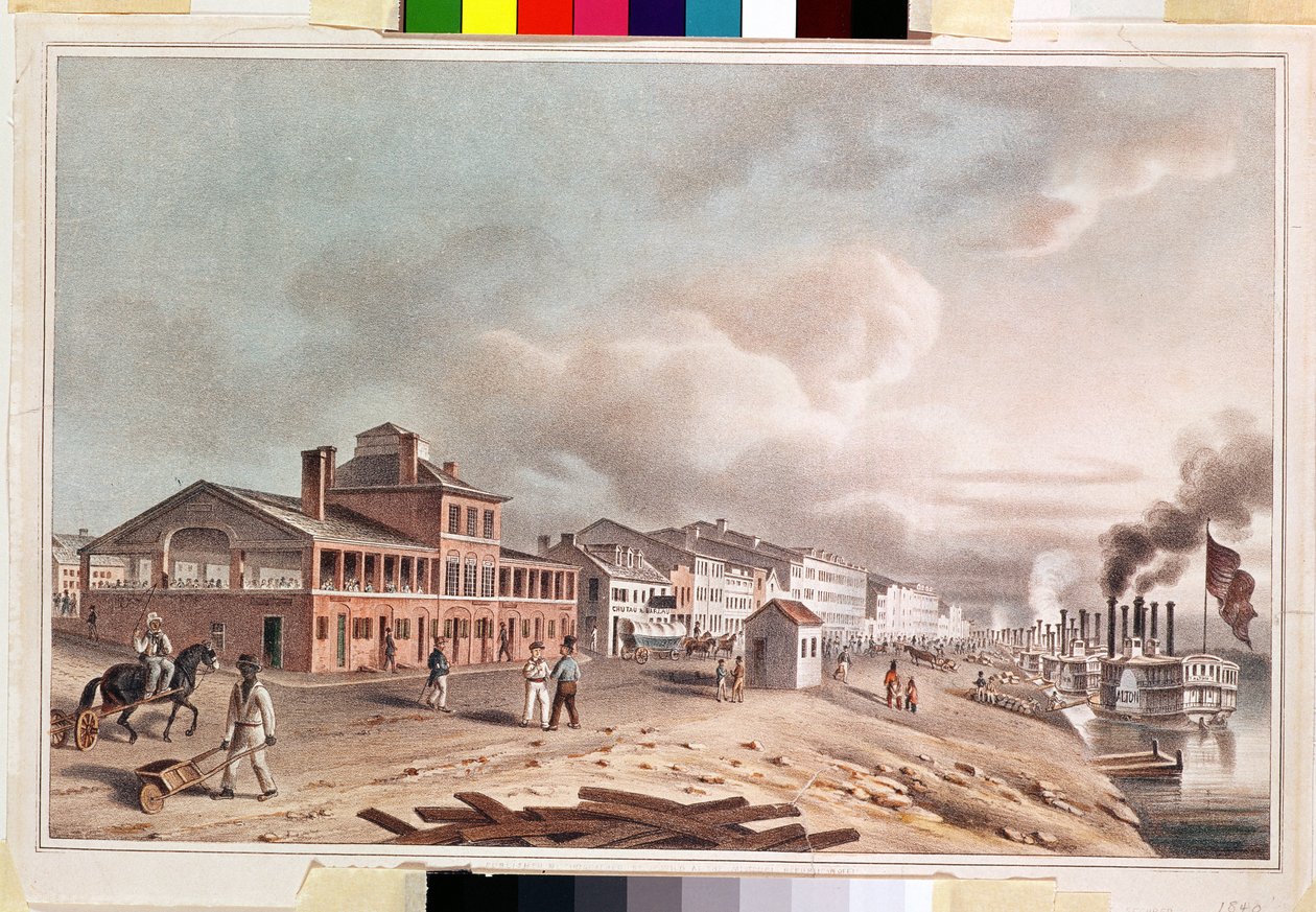 Front Street, St. Louis, Missouri, 1840 von John Caspar Wild