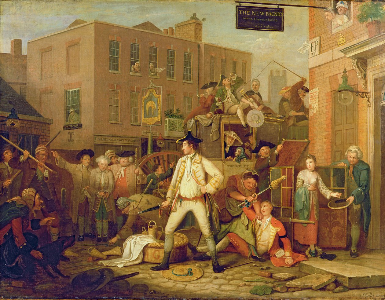 Szene in einer Londoner Straße von John Collet