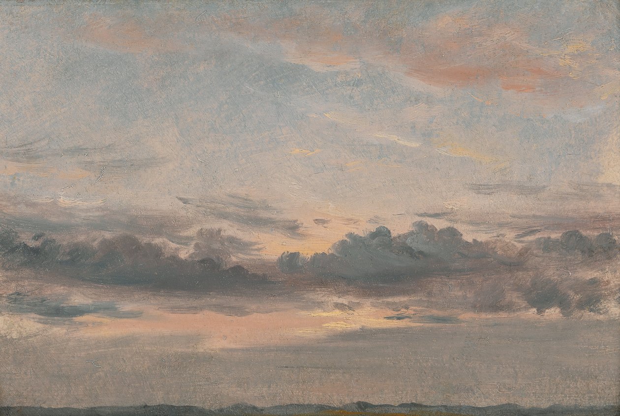 Eine Wolkenstudie, Sonnenuntergang, ca. 1821 von John Constable