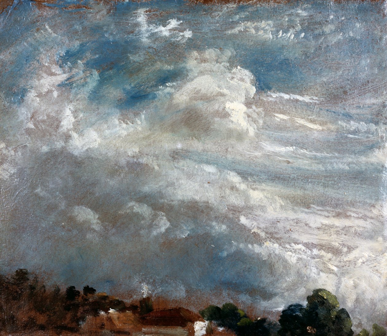 Wolkenstudie: Horizont von Bäumen von John Constable