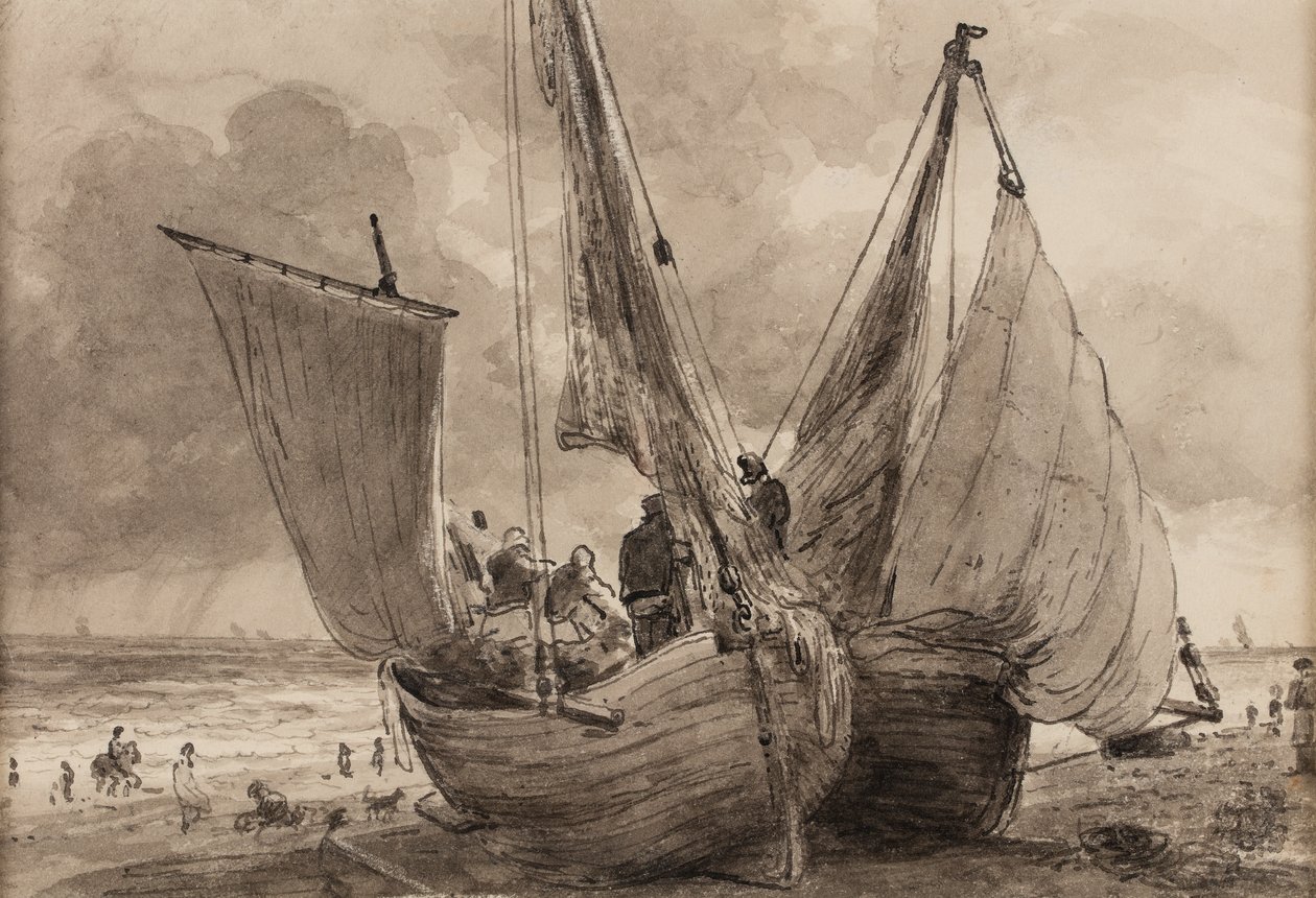 Lugger und Hog-Boot, Brighton von John Constable