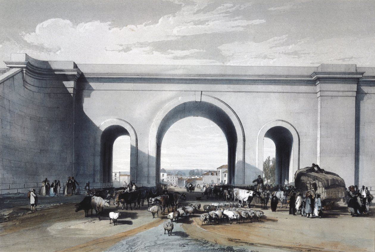 Eisenbahnbrücke in Chippenham, Wiltshire, 1846 von John Cooke Bourne