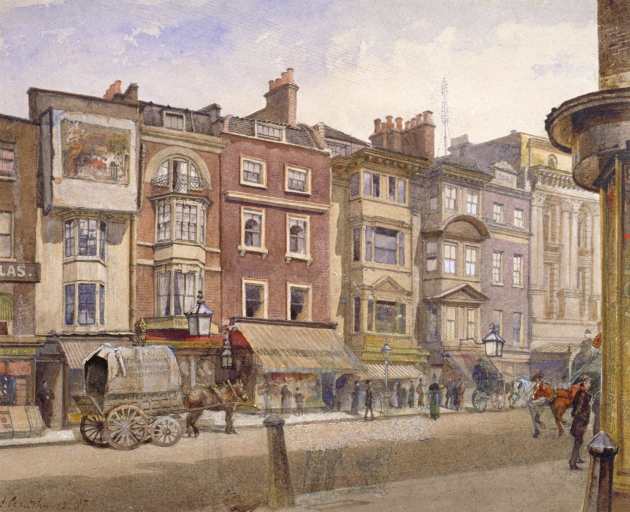 Nr. 412-418 Strand, Westminster, London, 1887 von John Crowther