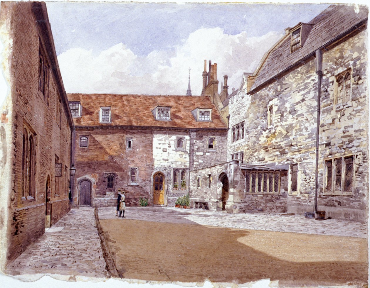 Waschhaus Hof, Charterhouse, London, 1884 von John Crowther