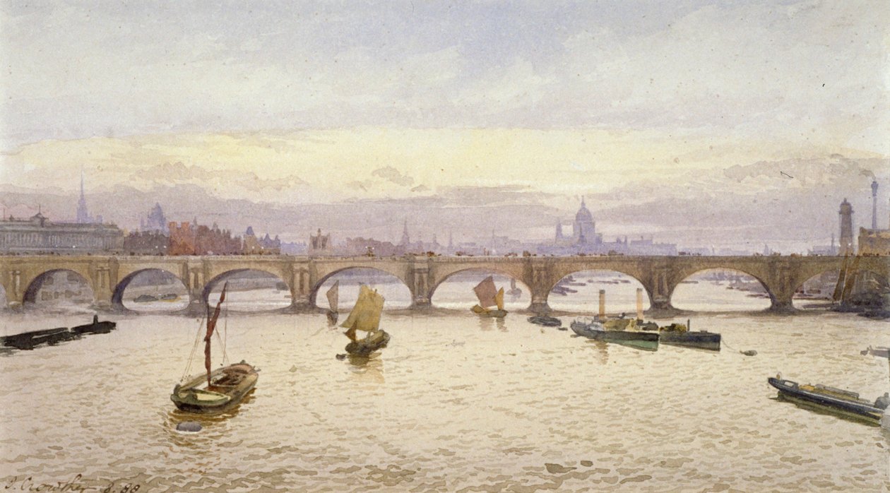 Waterloo-Brücke, London, 1888 von John Crowther