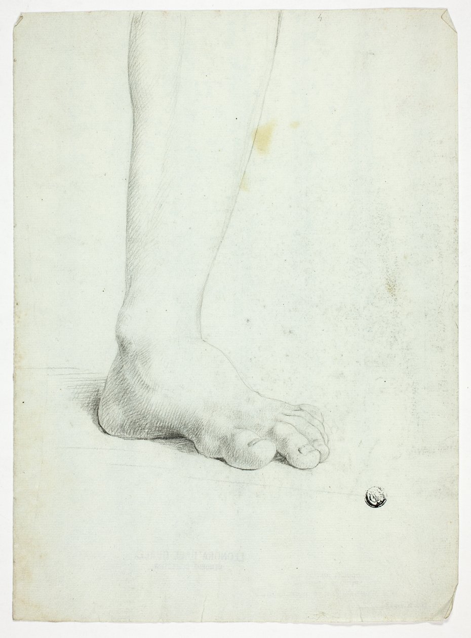 Linkes Bein einer stehenden Figur von John Downman