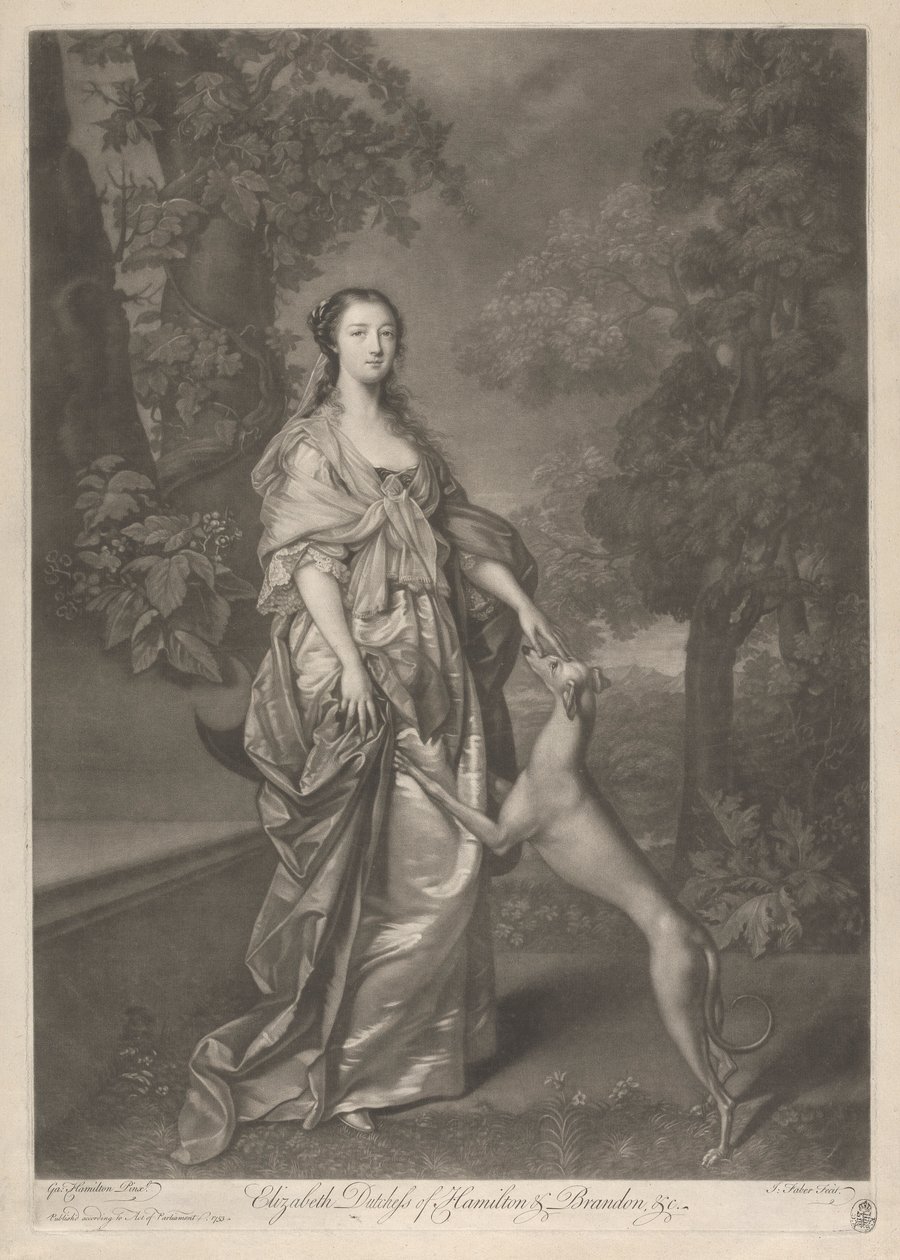 Elizabeth, Herzogin von Hamilton von John Faber the younger