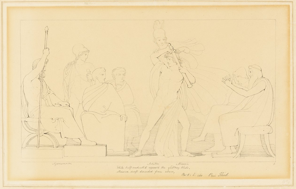 Minerva und Achilles von John Flaxman