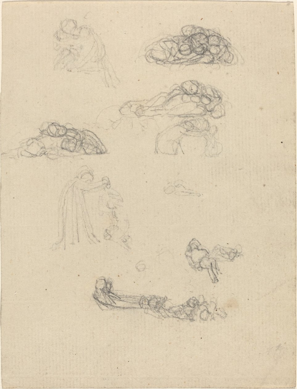 Blatt mit Studien von John Flaxman