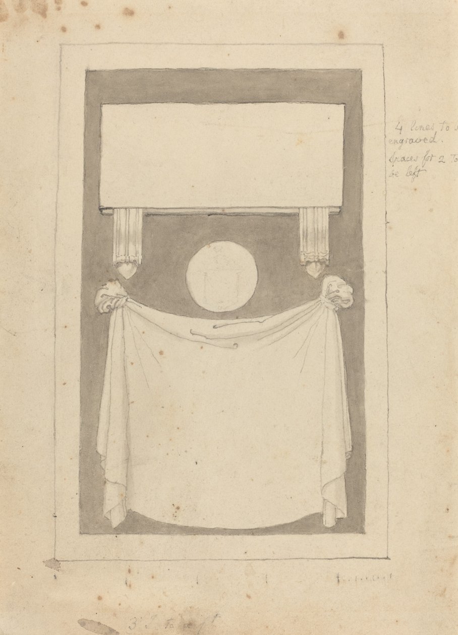 Drei Inschriftenfelder von John Flaxman