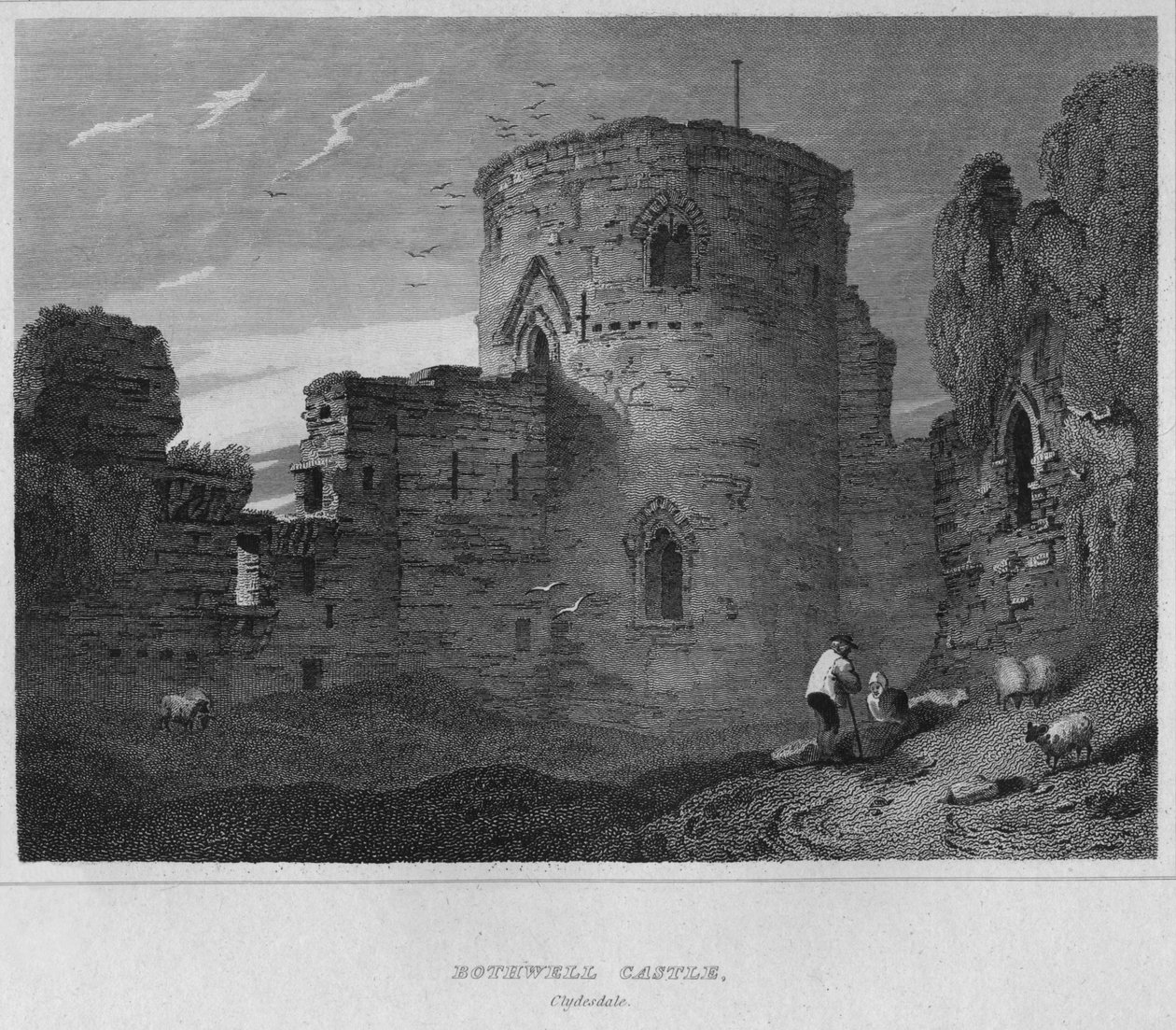 Bothwell Castle, Clydesdale, 1814 von John Greig