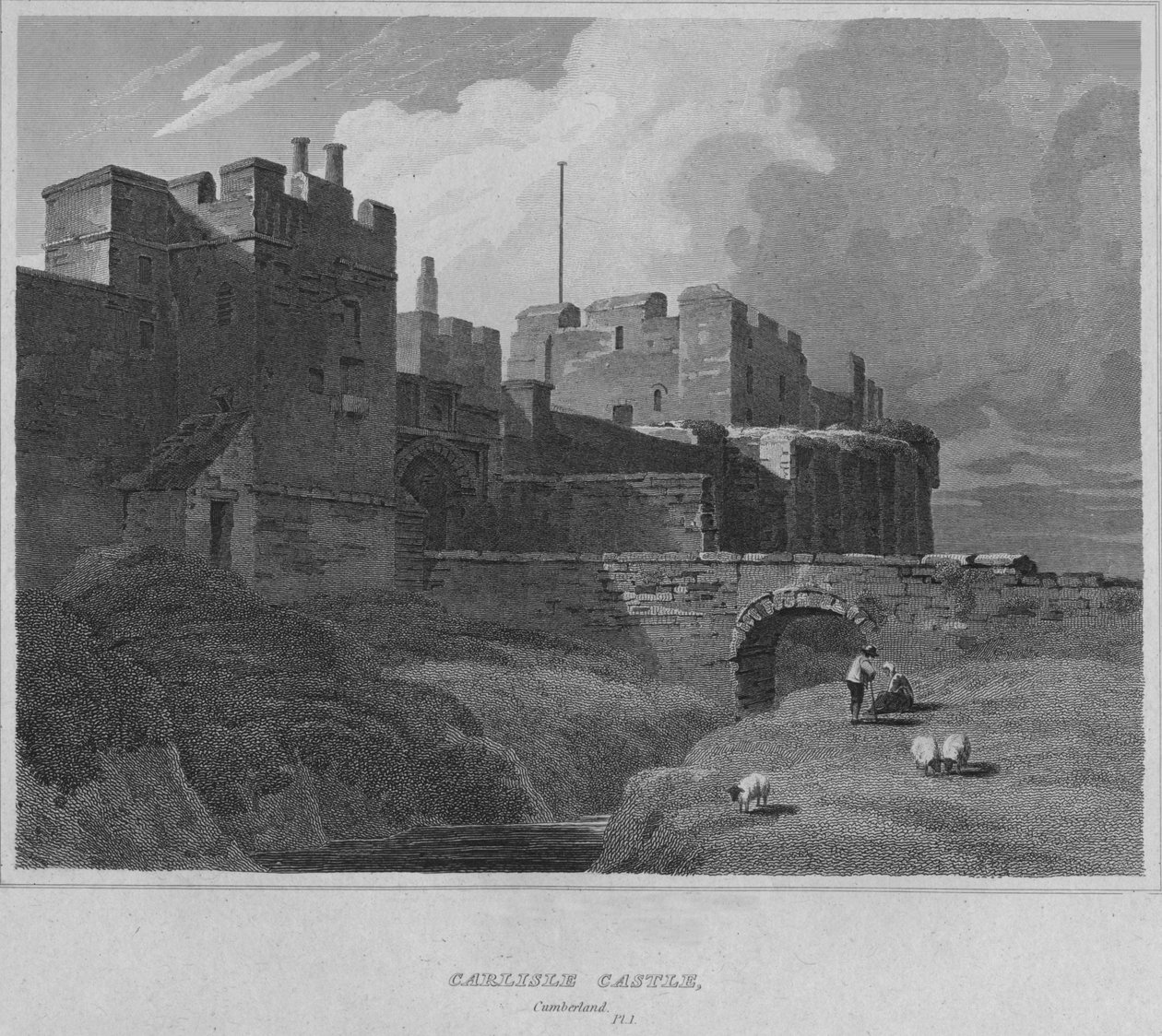 Carlisle Castle, Cumberland, 1814 von John Greig