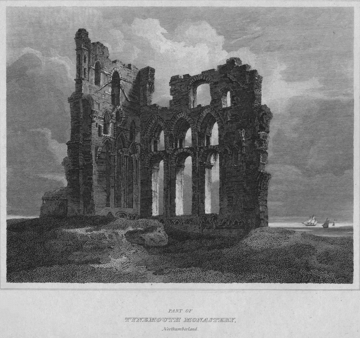 Teil des Tynemouth-Klosters, Northumberland von John Greig