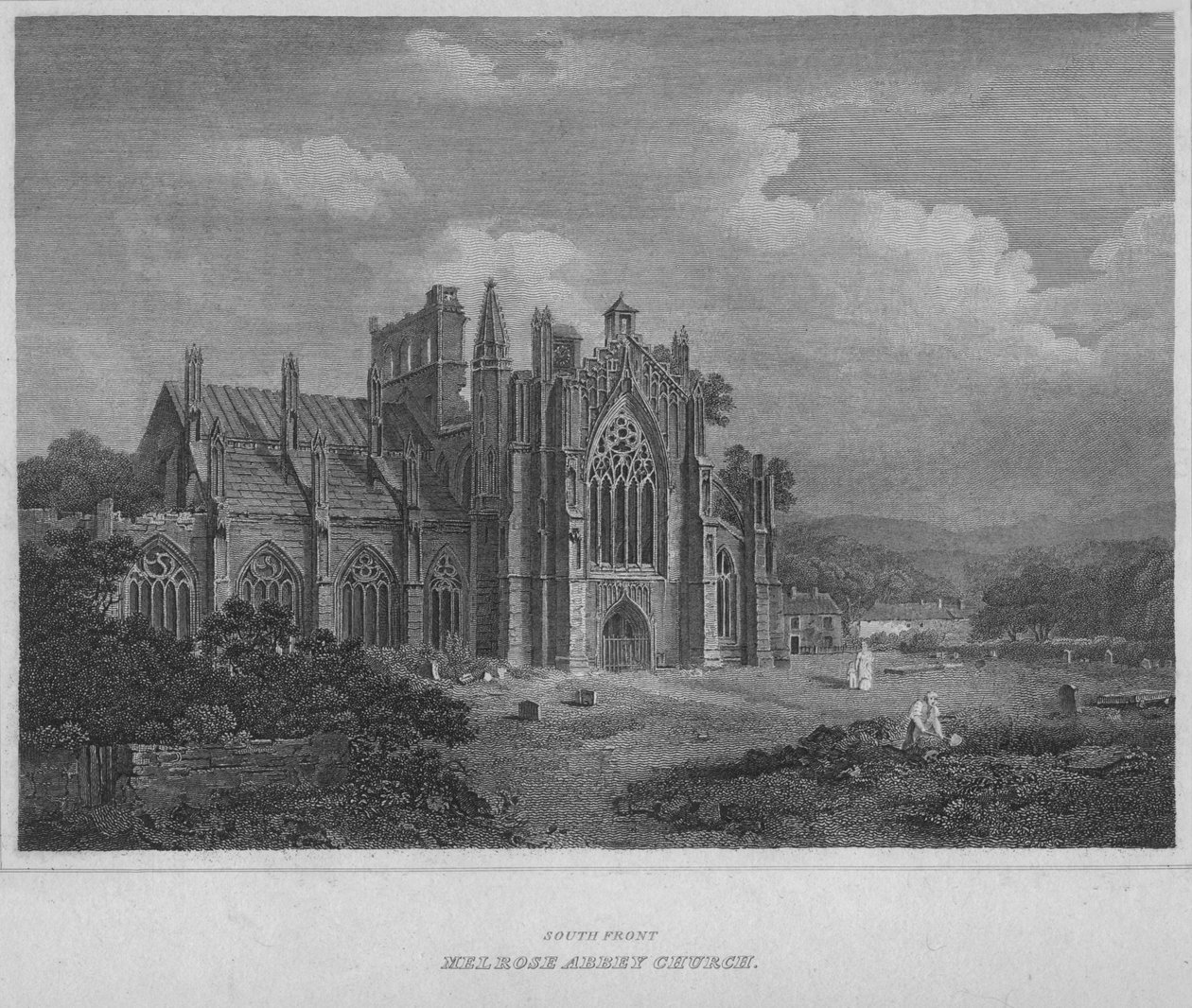Südfront - Melrose Abbey Church von John Greig
