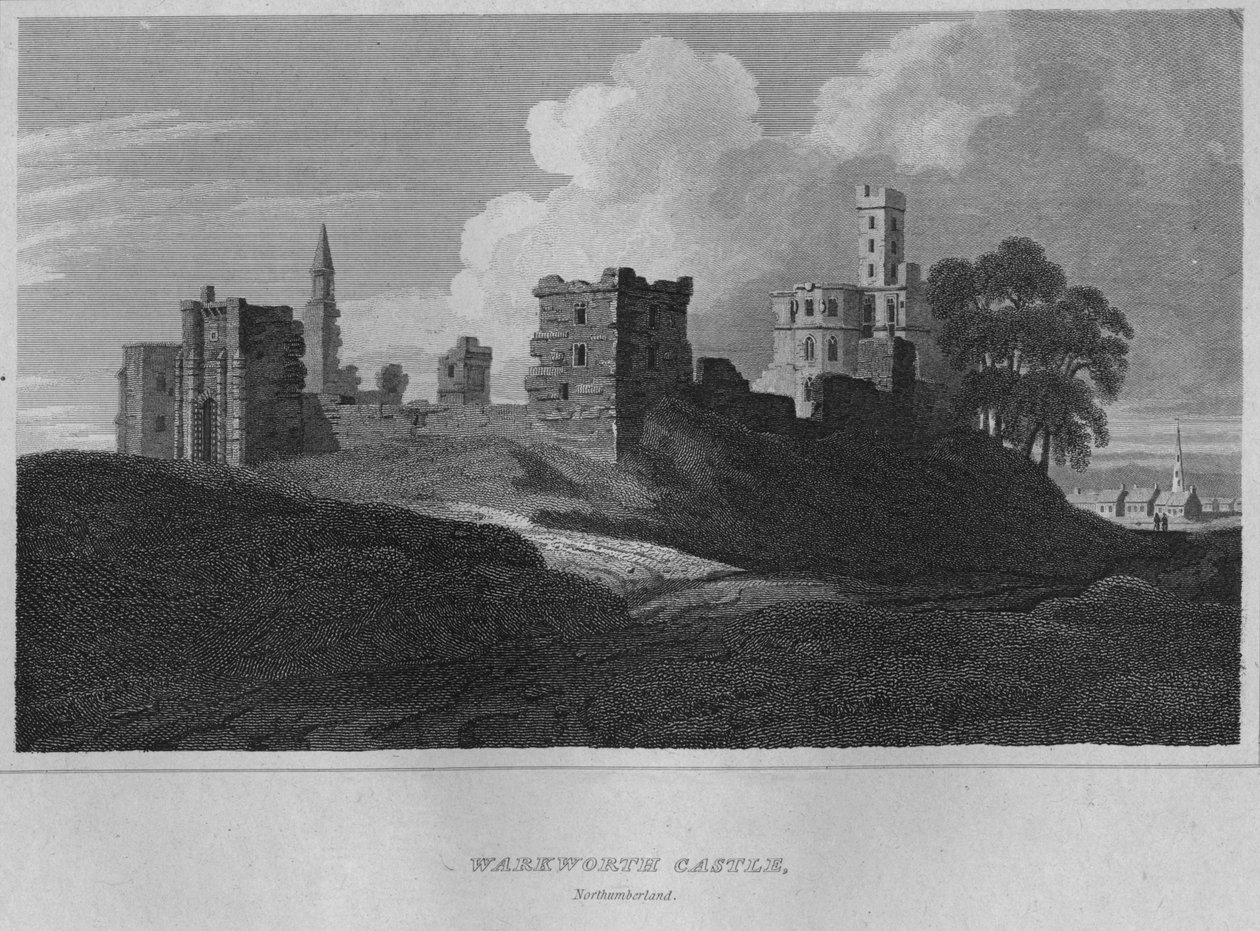 Warkworth Castle, Northumberland, 1814 von John Greig