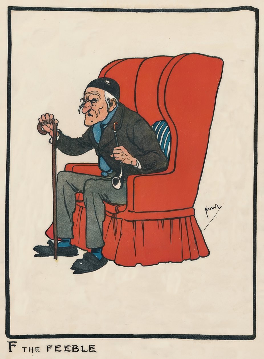 F the Feeble / J. Hassall / Zeichnung, 1903 von John Hassall