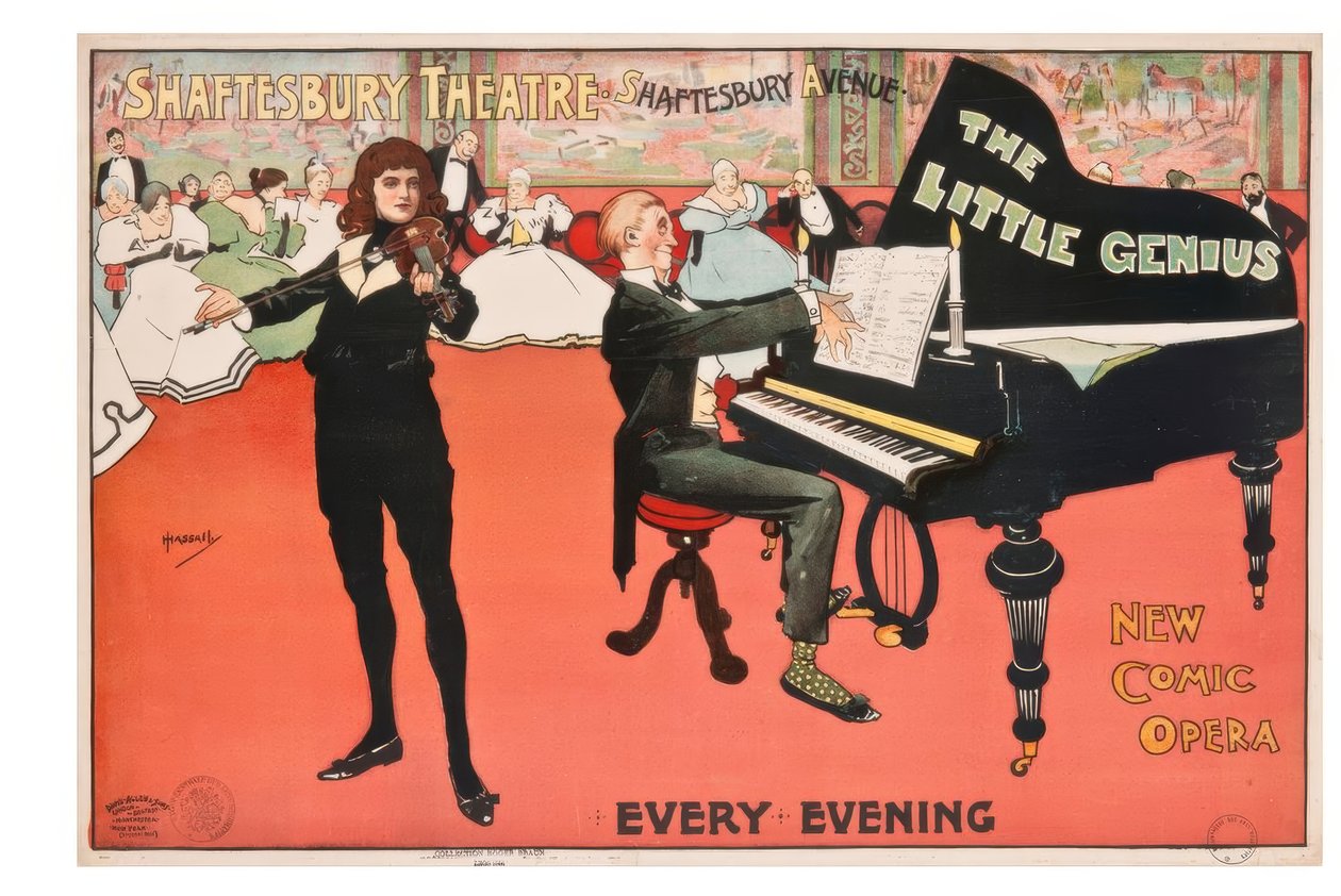 "Shaftesbury Theatre" / J. Hassall / Plakat, 1896 von John Hassall