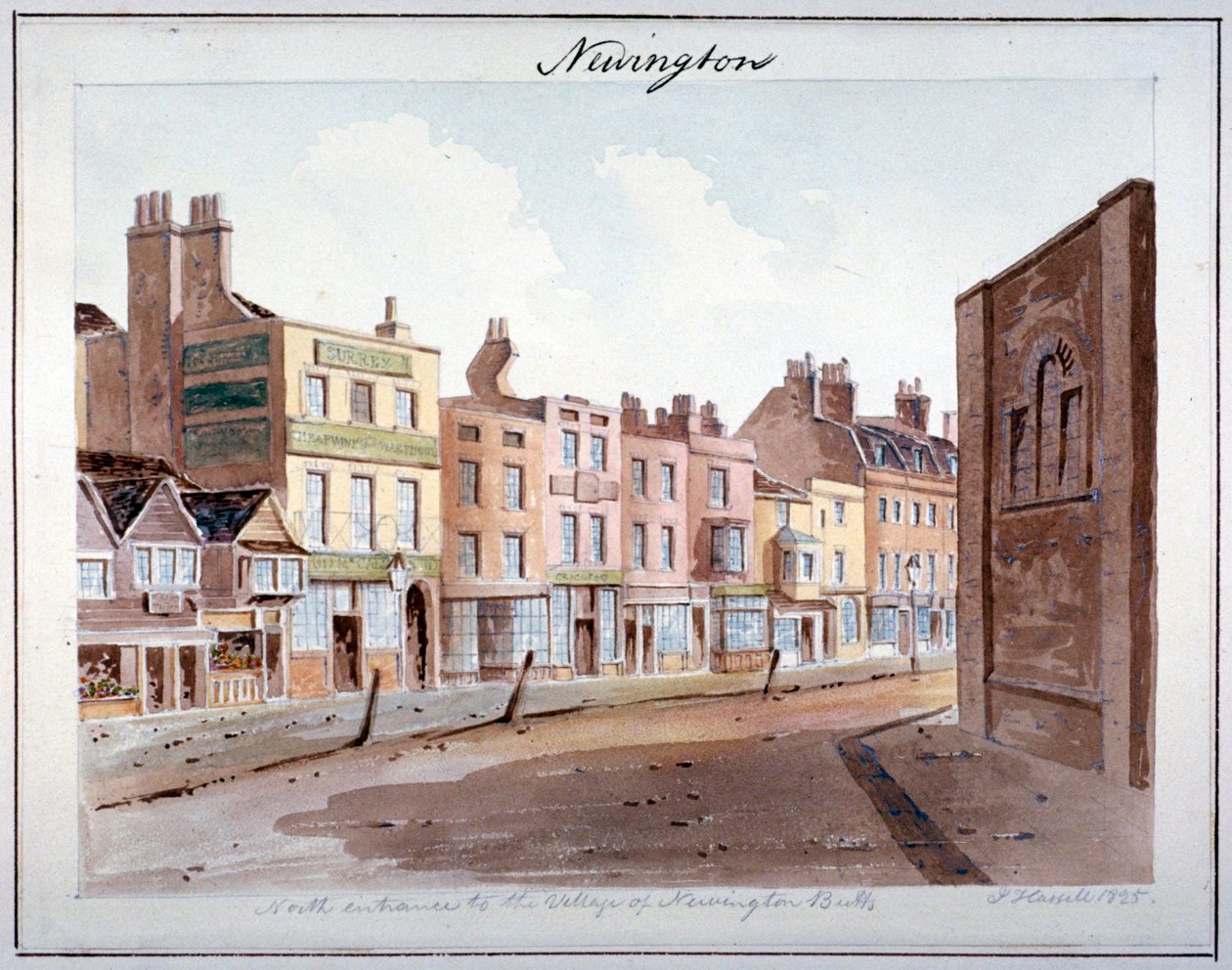 Newington, Southwark, London, 1825 von John Hassell