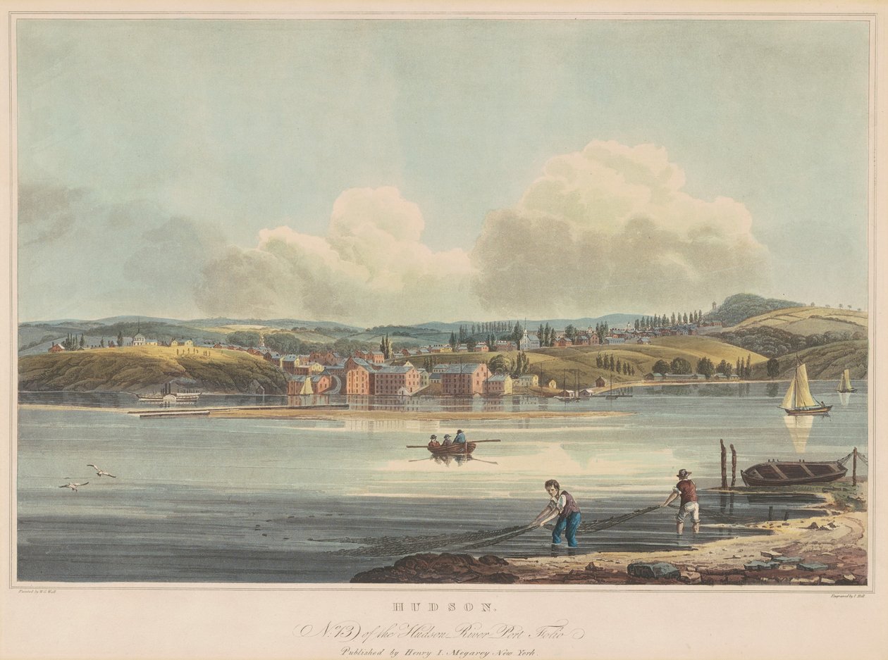 Hudson von John Hill, after William Guy Wall