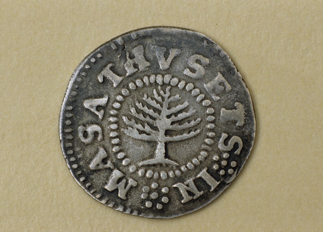 Pine Tree Shilling, 1667-1682 von John Hull