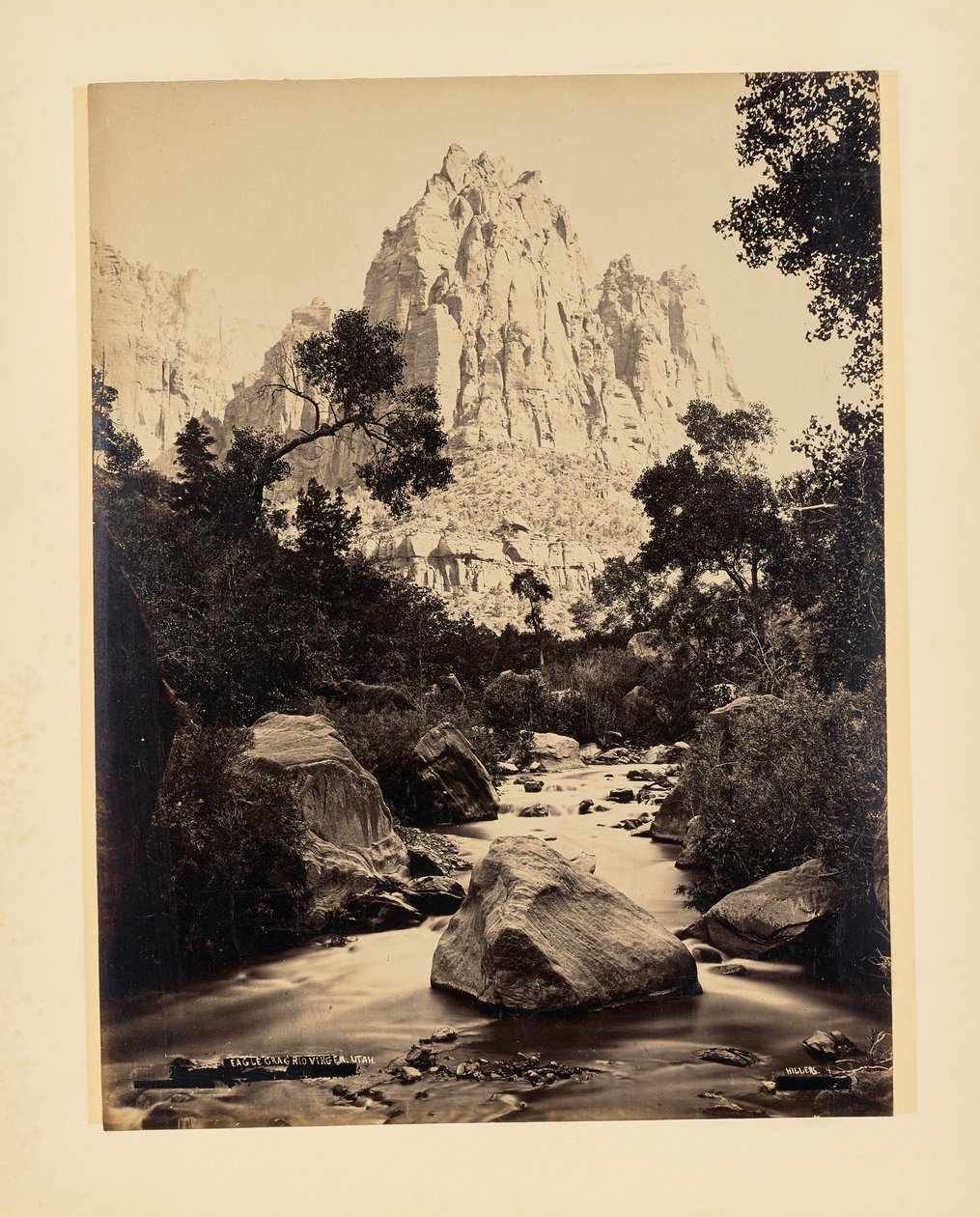 Eagle Crag, Rio Virgen, Utah von John K. Hillers