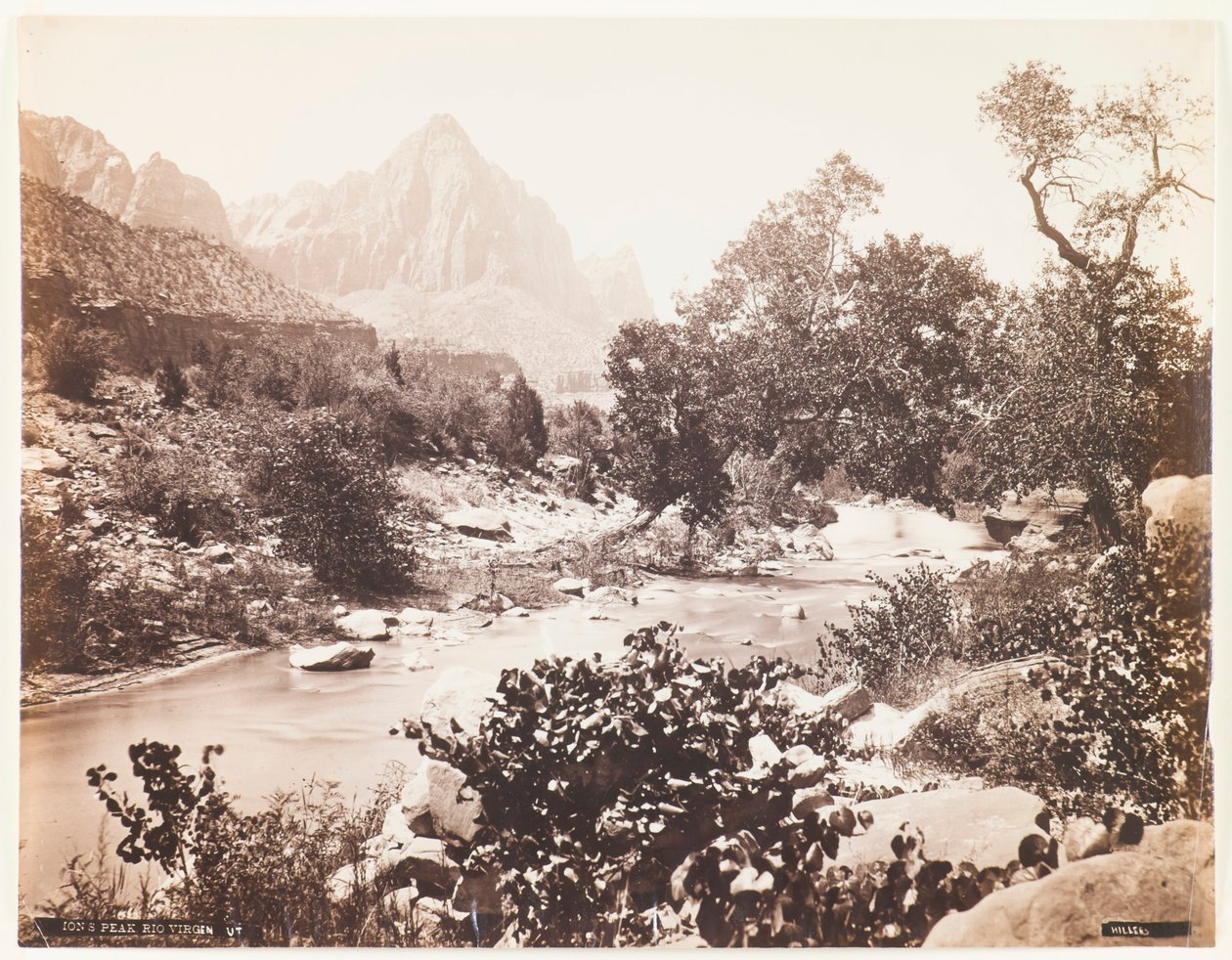 Löwengipfel, Rio Virgen, Utah von John K. Hillers