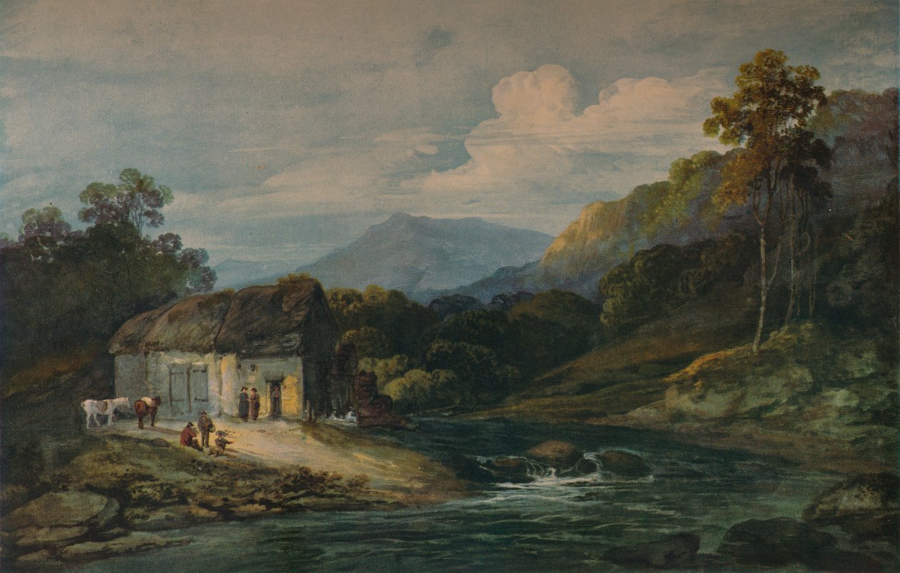 Die Mühle in Combe Neath, um 1776 von John Laporte