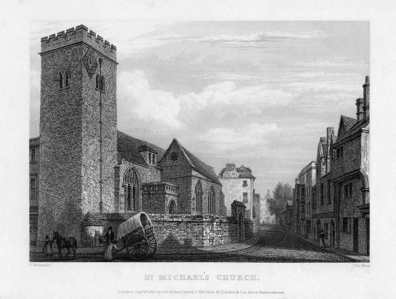 St. Michaels Kirche, Oxford von John Le Keux