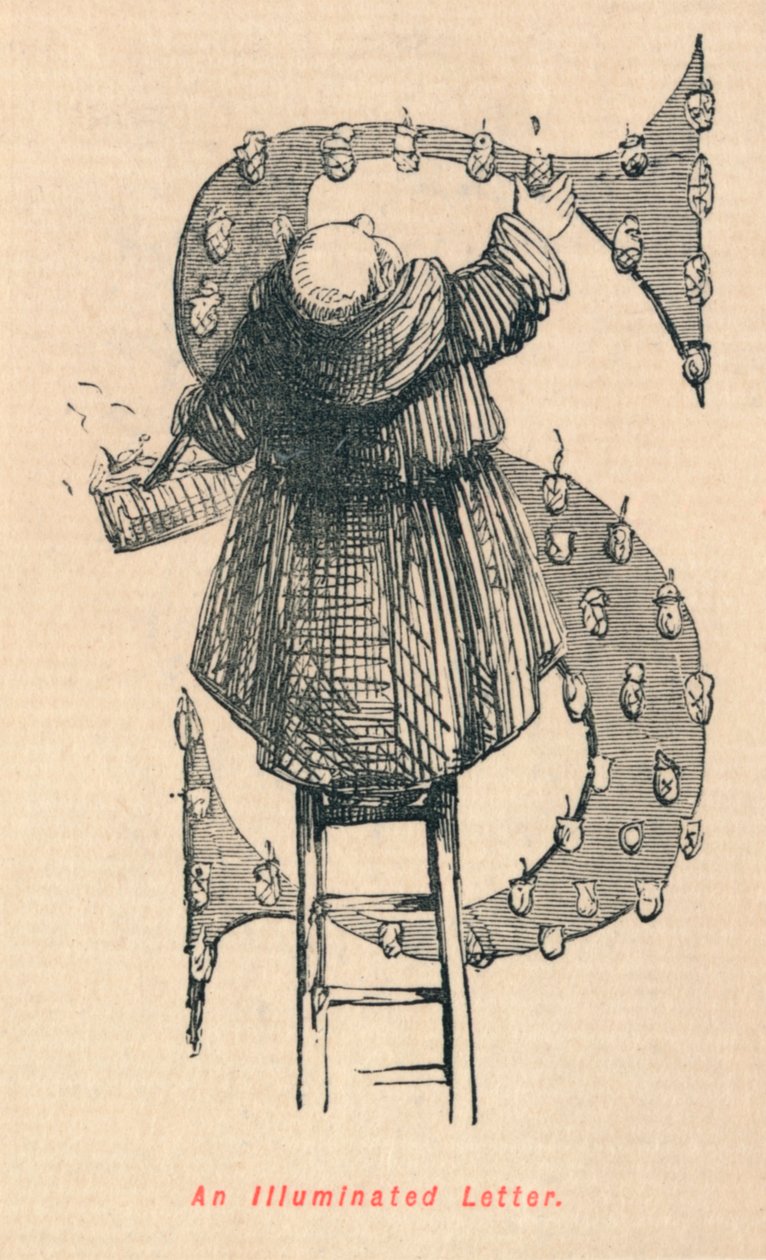 Ein beleuchteter Buchstabe, um 1860 von John Leech