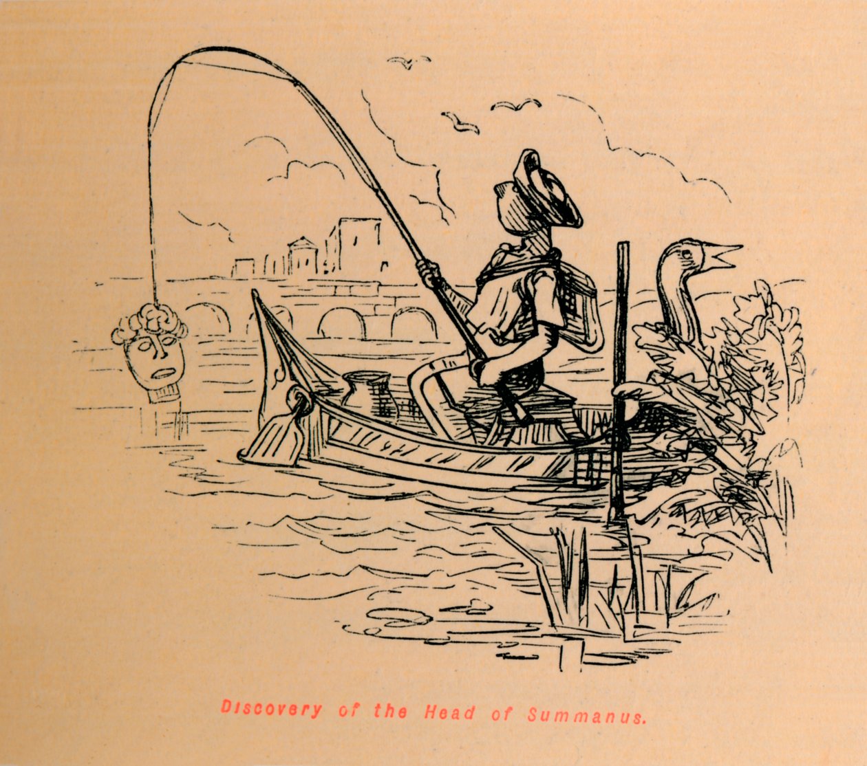 Entdeckung des Kopfes von Summanus, 1852 von John Leech