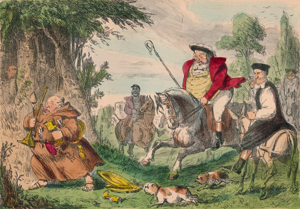 Heinrich VIII. Mönchsjagd, 1850 von John Leech