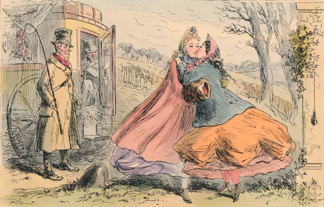 Miss Shannons Ankunft in Baldon Hall, 1855 von John Leech
