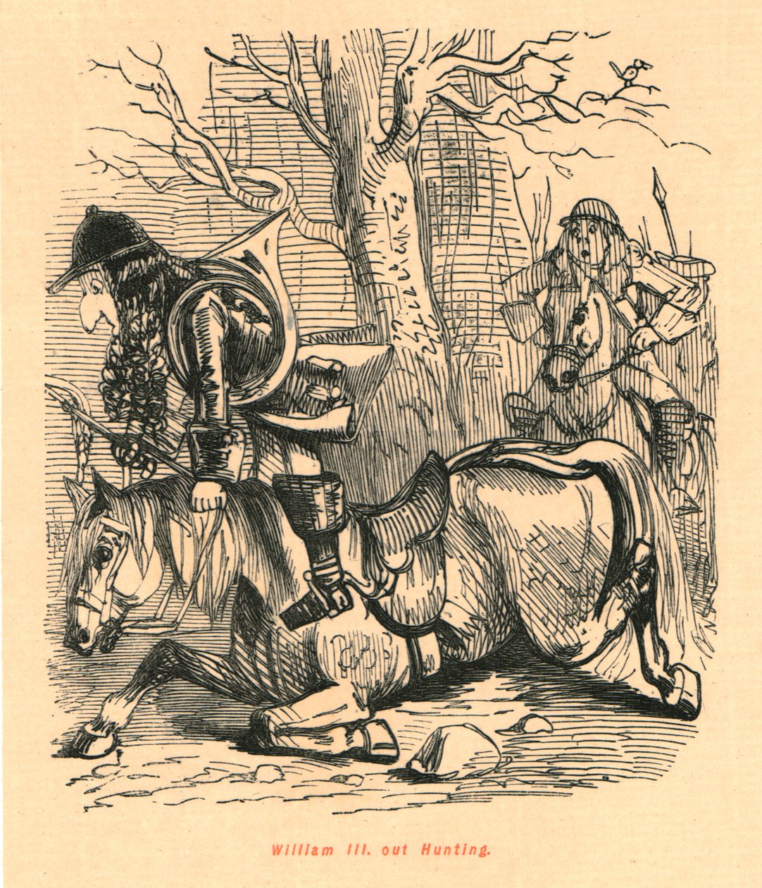 Wilhelm III. auf der Jagd, 1897 von John Leech