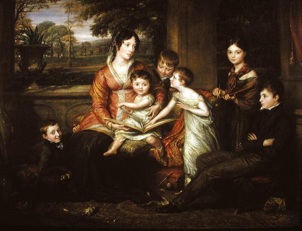 Lady Torrens und ihre Familie, 1820 von John Linnell