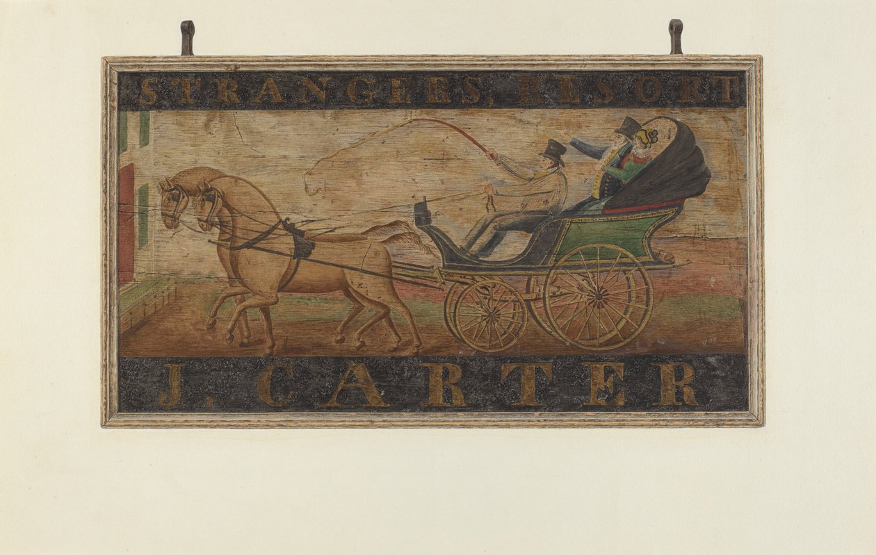 Gasthausschild: J. Carter verso von John Matulis