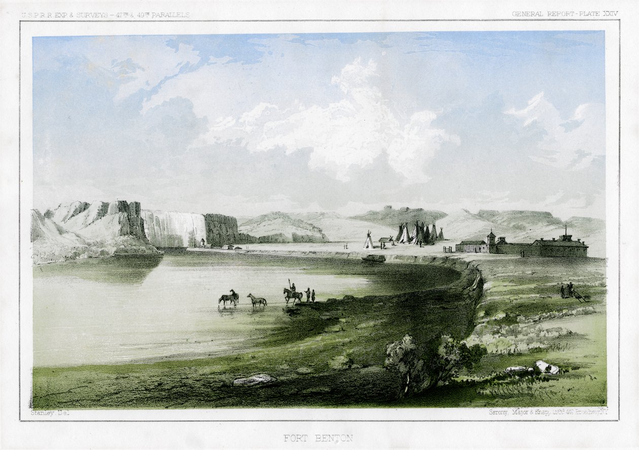 Fort Benton, Montana, USA, 1856 von John Mix Stanley