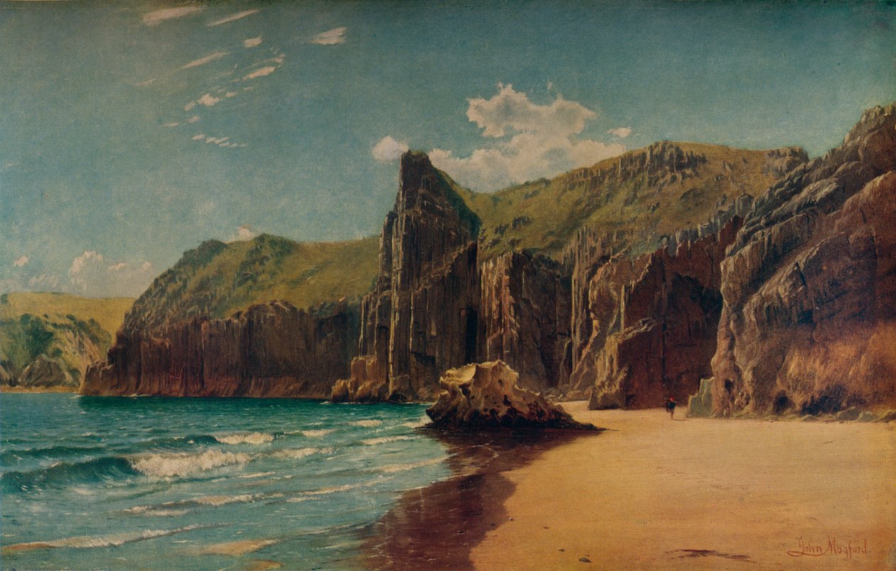 Klippen bei Barlow, um 1877 von John Mogford