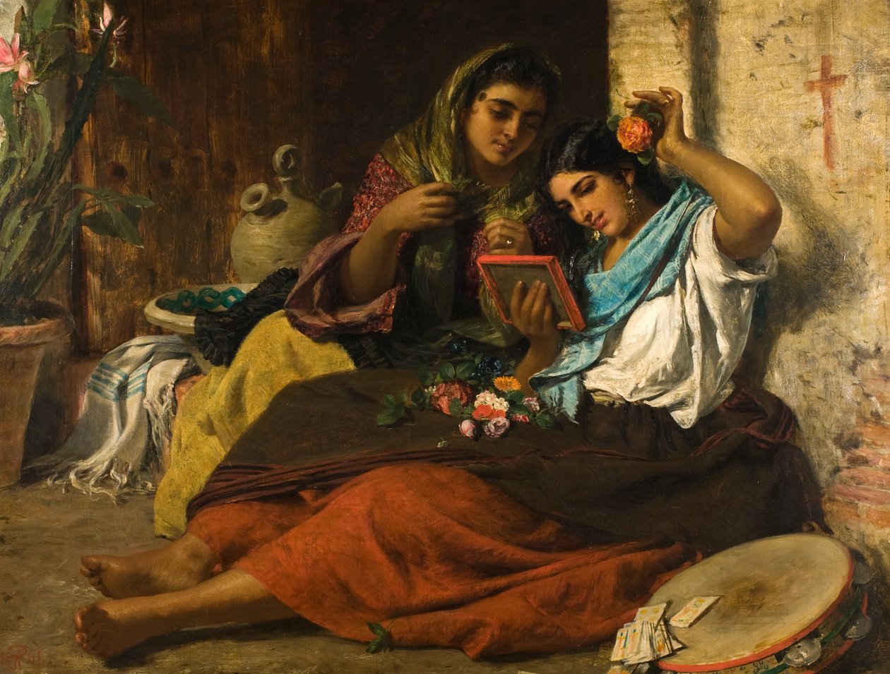 Eine Rose in ihrem Haar von John Phillip