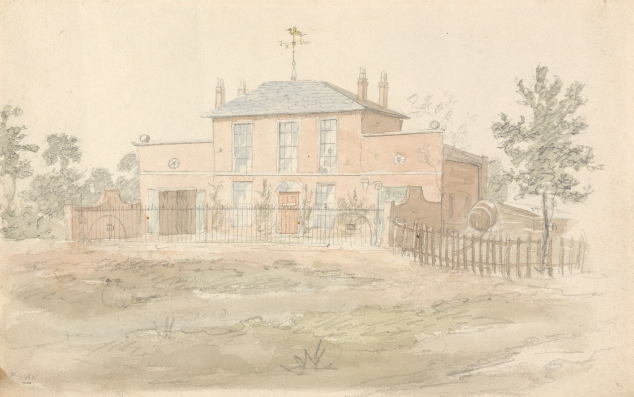 Haus mit Wetterhahn von John Preston Neale
