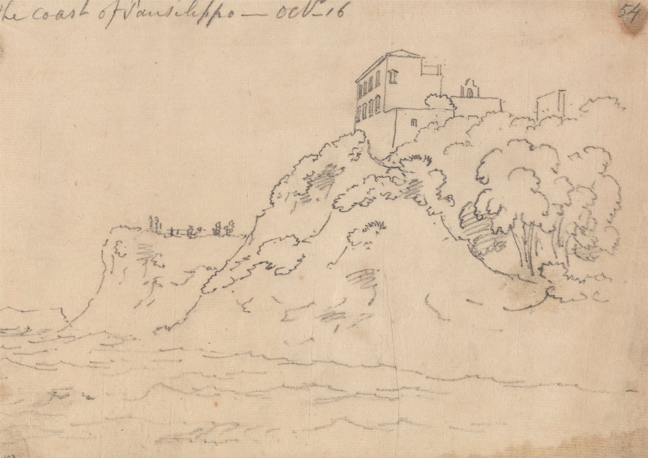 Die Küste von Posillipo, 16. Oktober von John Robert Cozens