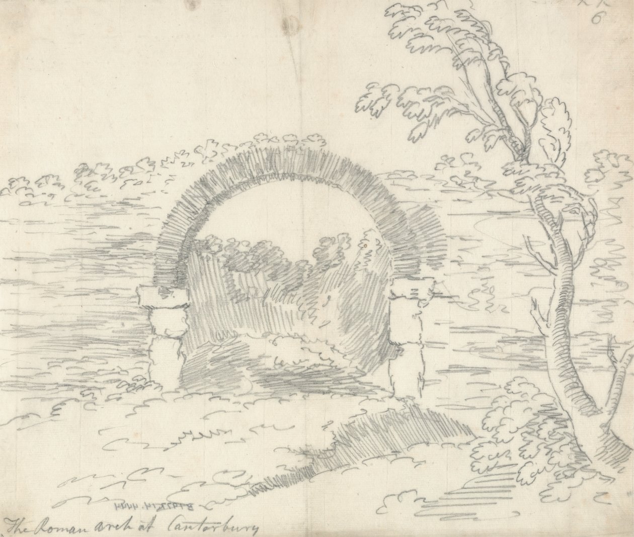 Der römische Bogen in Canterbury von John Robert Cozens