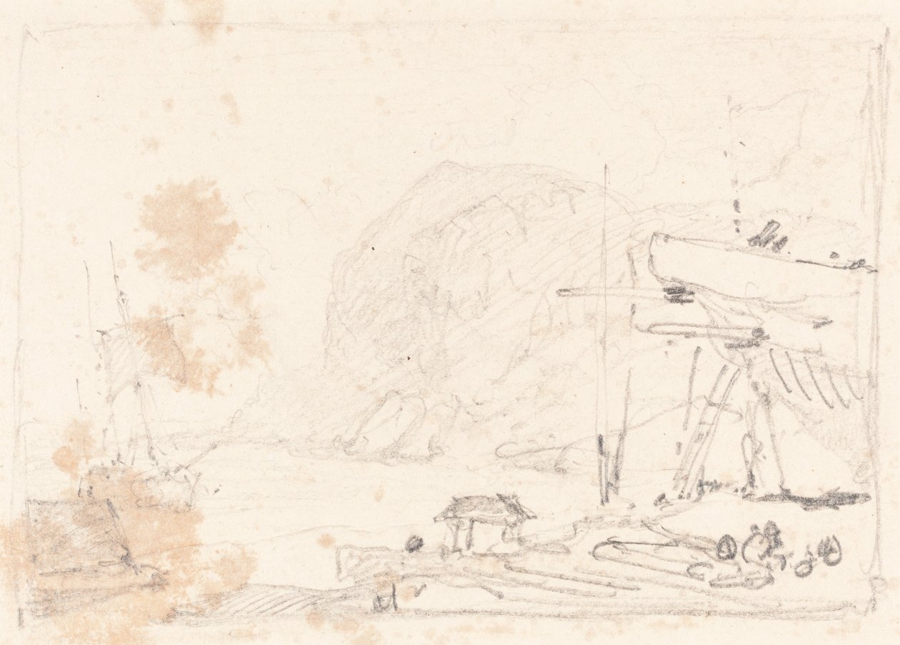 Ein Trockendock von John Sell Cotman
