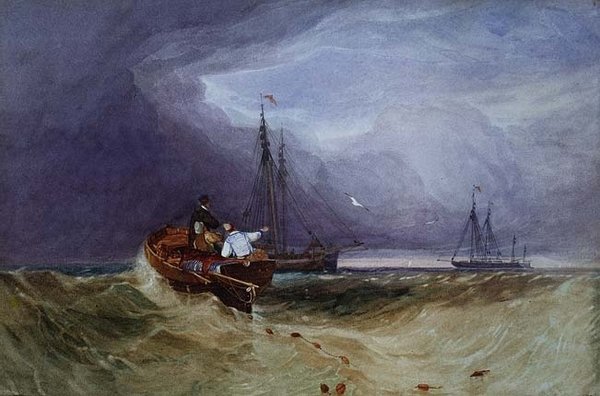 Fischerboote vor Yarmouth von John Sell Cotman